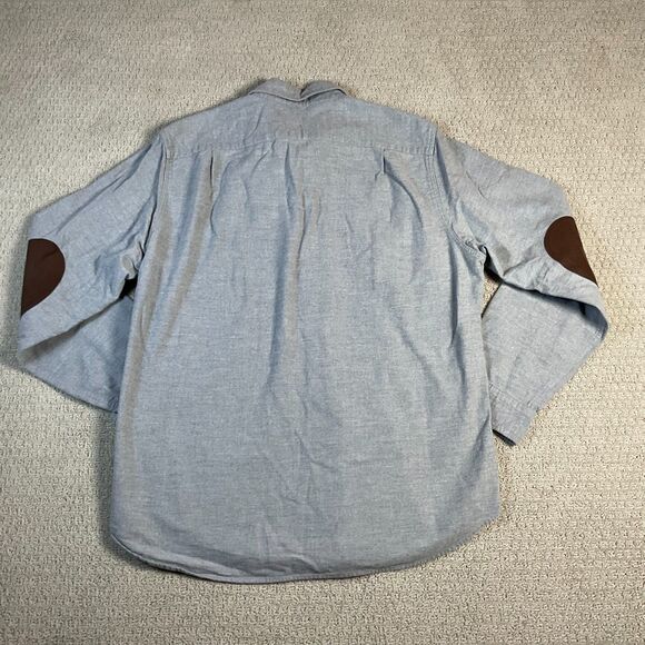 J. Crew Mens Button Down Shirt Long Sleeve Elbow Patch Casual Gray - Picture 2 of 6